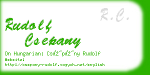 rudolf csepany business card